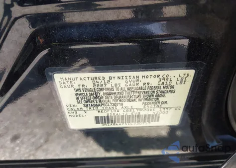 2012 Nissan Sentra 2.0/2.0S/Sr/2.0Sl from USA, damaged, VIN 3N1AB6AP5CL730719